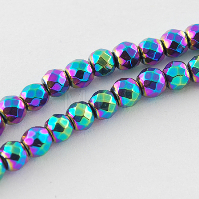 Non-magnetic Synthetic Hematite Beads Strands G-Q890-2mm-6-1