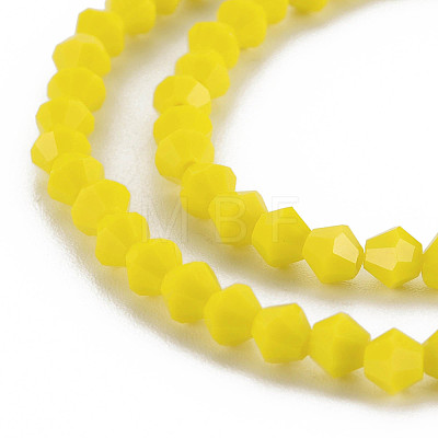 Opaque Solid Color Glass Beads Strands GLAA-Q080-4mm-B10-1