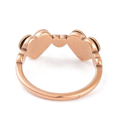 304 Stainless Steel Heart Finger Ring for Women RJEW-C086-10-RG-1