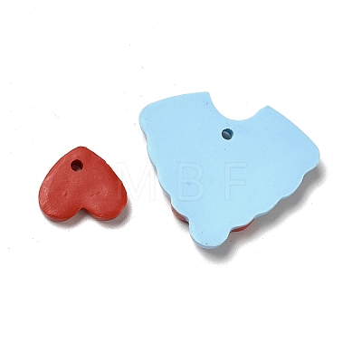 Handmade Polymer Clay Pendants Sets CLAY-B003-09-1