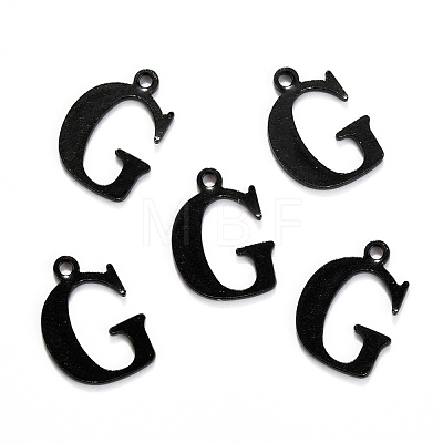 304 Stainless Steel Alphabet Charms STAS-H122-G-EB-1
