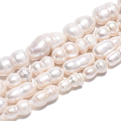 Natural Baroque Keshi Pearl Beads Strands PEAR-S020-O04-1