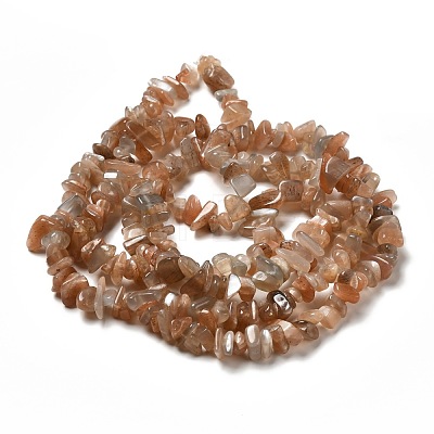 Natural Sunstone Chip Beads Strands X-G-M205-15A-1
