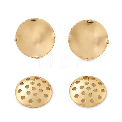 Brass Studs Earring Findings KK-K382-16A-G-1