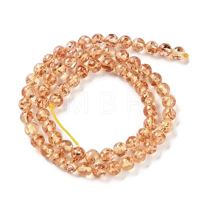 Resin Imitation Amber Beads Strands RESI-Z023-02B-1