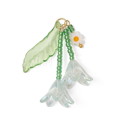 Glass Seed Beaded Pendants PALLOY-MZ01240-01-1