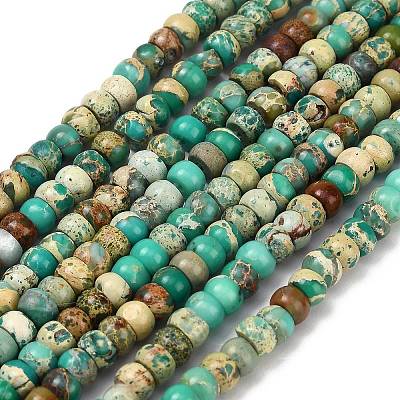 Dyed Natural Imperial Jasper Beads Strands G-P600-A01-01D-1