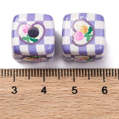 Opaque Acrylic Beads SACR-A009-01B-1