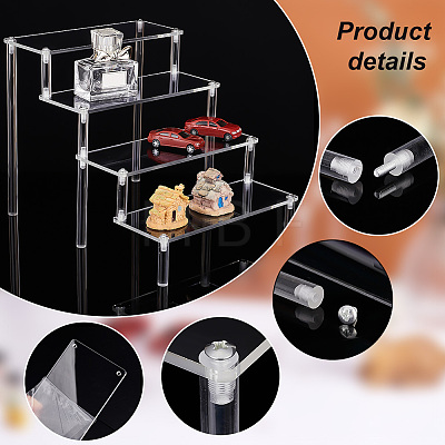 4-Tier Acrylic Model Toy Assembled Organizer Holders ODIS-WH0029-62-1