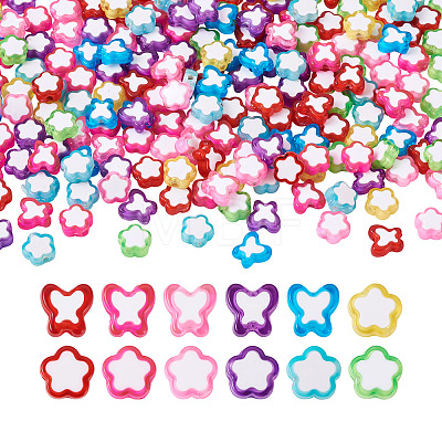 480Pcs 12 Style Transparent Acrylic Beads TACR-BT0001-04-1