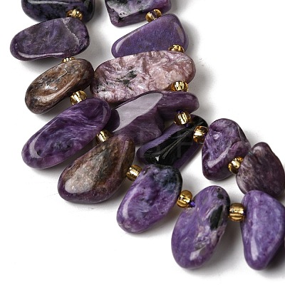 Natural Charoite Beads Strands G-P604-A29-01-1