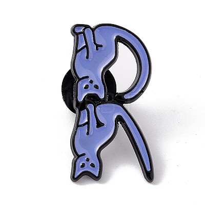 Cat Initial Letter Enamel Pin JEWB-A005-27-R-1