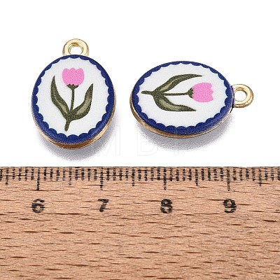 Valentine's Day Printed Alloy Pendants PALLOY-SZC0008-05J-1