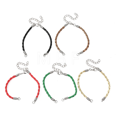 30Pcs Braided PU Leather Cord Bracelet Making MAK-SC0001-30A-1
