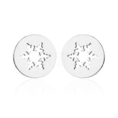 Christmas 304 Stainless Steel Stud Earrings WGE2D60-06-1