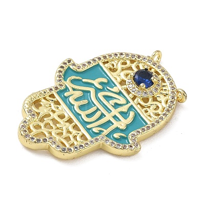 Brass Micro Pave Clear Cubic Zirconia Pendants CU-CBA6B6F-23G-A-1
