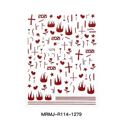 Nail Art Stickers Decals MRMJ-R114-1279-1