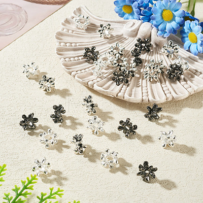 30Pcs 3 Styles Flower Tibetan Style Alloy European Beads FIND-TA0010-83-1