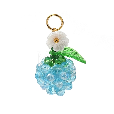 Transparent Glass Pendants PALLOY-MZ00905-03-1