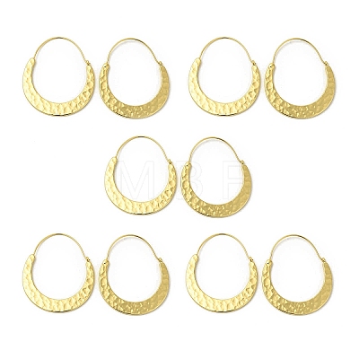 Brass Teardrop Hoop Earrings for Women EJEW-H092-10G-1