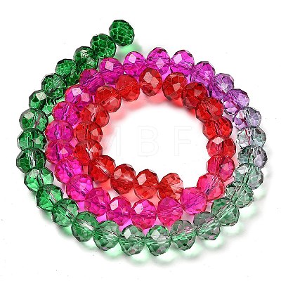 Transparent Painted Glass Beads Strands X1-DGLA-A034-T6mm-A24-1