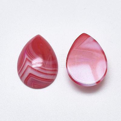 Natural Banded Agate/Striped Agate Cabochons G-T122-23A-1