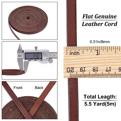 Gorgecraft Flat Leather Jewelry Cord WL-GF0001-06B-02-1
