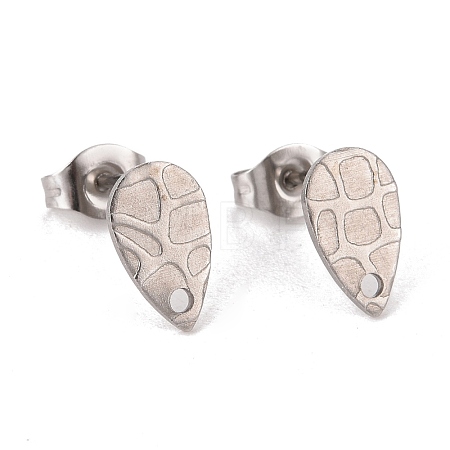 Non-Tarnish 304 Stainless Steel Stud Earring Findings STAS-O119-31P-1
