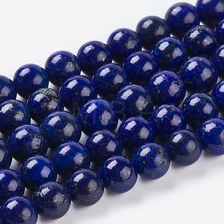Natural Lapis Lazuli Beads Strands G-G087-6mm-1