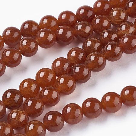 Natural Crackle Agate Beads Strands G-D868-8mm-01-1