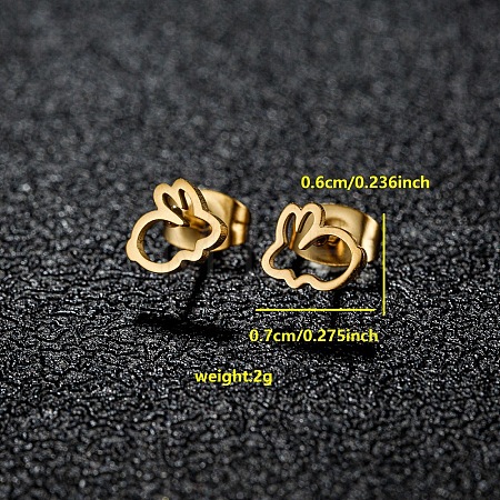 201 Stainless Steel Stud Earrings FS-WGB18B1-09-1