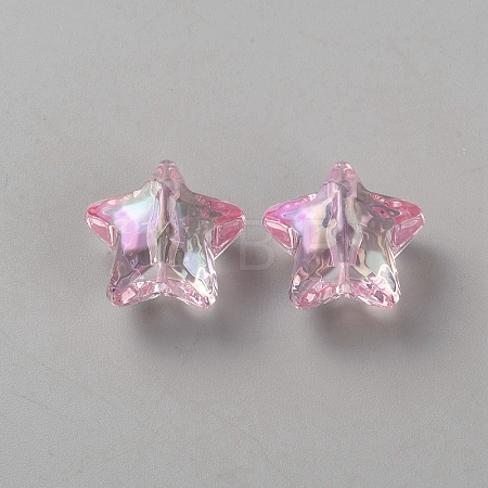 Star Transparent Acrylic Beads X-MACR-CJC0002-02B-02-1