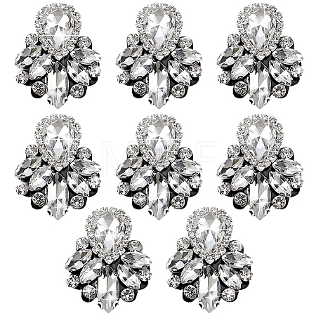 Glass Rhinestone Embroidery Sew on Ornament Accessories PATC-WH0021-070F-1