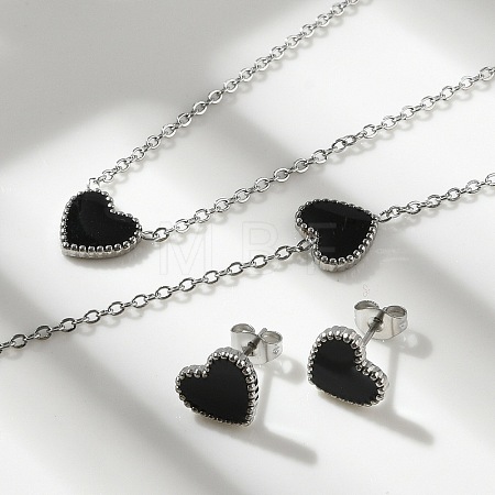 304 Stainless Steel Jewelry Sets SJEW-H129-22P-1