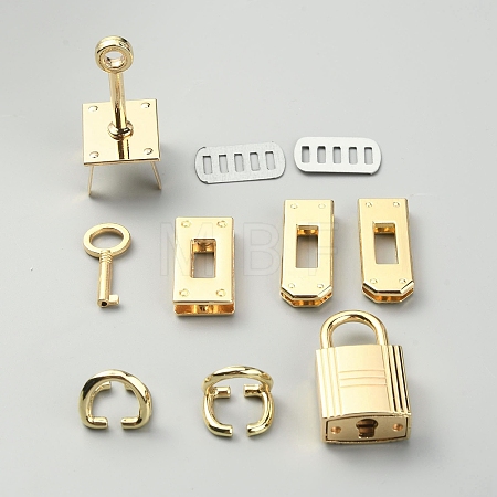 Alloy Bag Lock Clasp Set FIND-WH0033-19LG-1