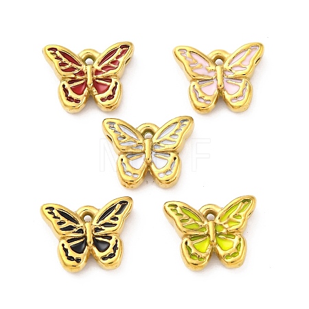 304 Stainless Steel Enamel Pendants STAS-B085-43G-1