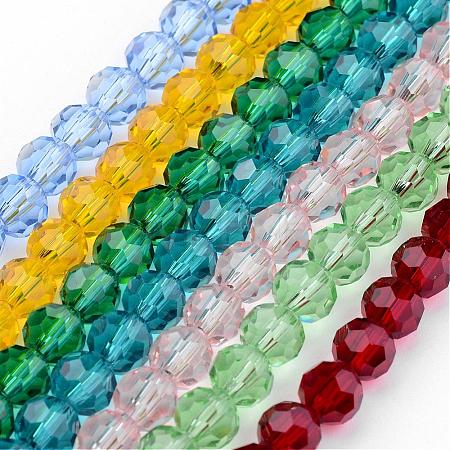 Transparent Glass Bead Strands GLAA-G013-8mm-M-1