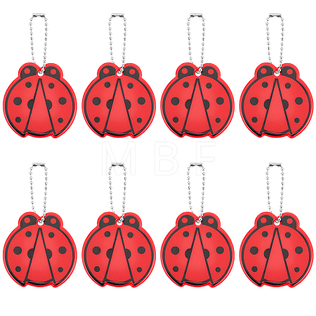 11Pcs PVC Plastic Ladybug Pendant Decorations HJEW-SC0003-22-1