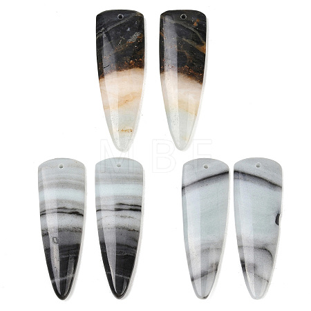 Natural Flower Amazonite Pendants G-K381-23B-1