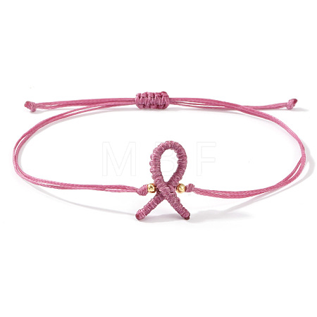 Waxed Cord Braided Bracelets for Women Breast Cancer Prevention DA6350-2-1