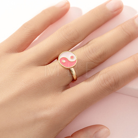 Alloy Enamel Rotatable Cuff Open Rings FS-WGEC271-27-1