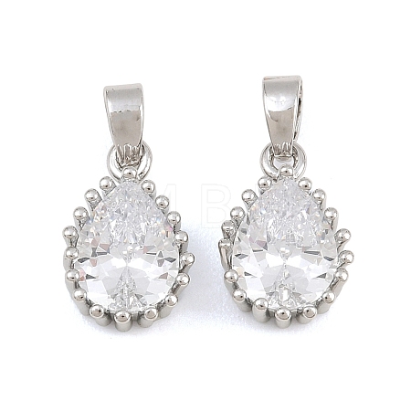 Brass Pave Cubic Zirconia Charms CU-CBA9AB3-01P-03-1