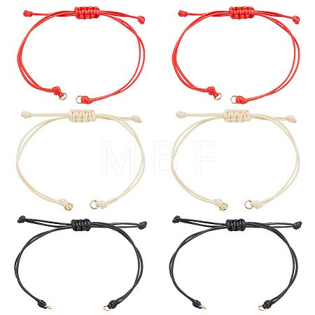30Pcs 3 Colors Braided Waxed Polyester Cord AJEW-DR0001-32-1