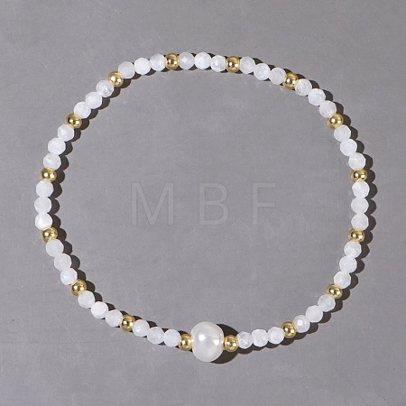 Natural Quartz Crystal Beaded Stretch Bracelets for Women BG9690-1-1