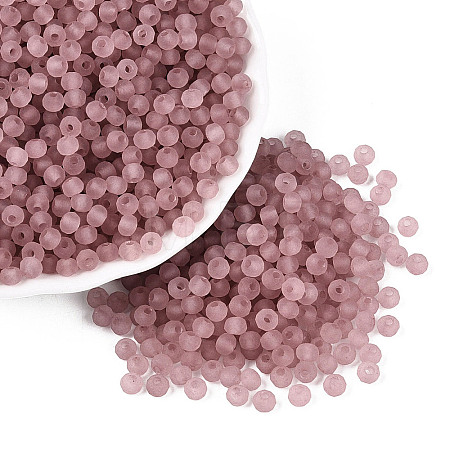 FGB Frosted Transparent Glass Seed Beads SEED-N013-04A-06-1