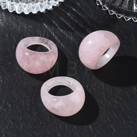 Natural Rose Quartz Finger Rings for Women GG-CBA12F1-03-1