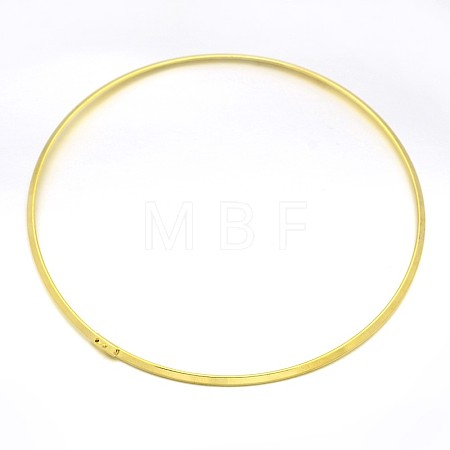 Brass Choker Collar Necklace Making BJEW-F132-02G-1