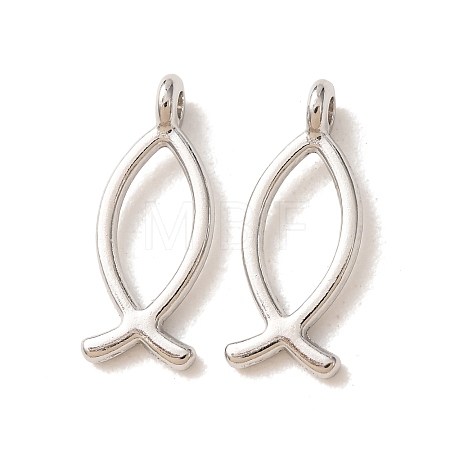 Religious Jewelry Tibetan Style Alloy Jesus Fish/Christian Ichthys Ichthus Pendants LS-TIBEP-3498-P-RS-1
