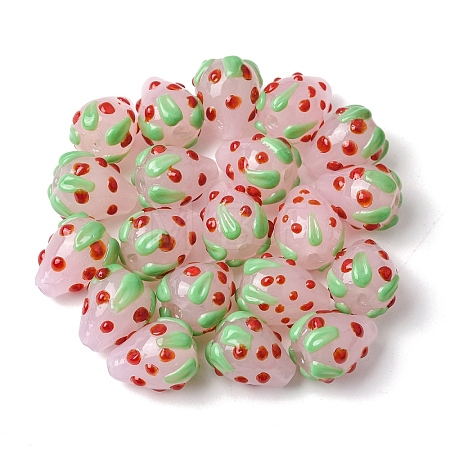 20Pcs Handmade Lampwork Bumpy Beads LAMP-YW0001-81E-1