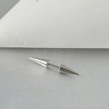 Cone 304 Stainless Steel Eyebrow Straight Barbell Rings with Spikes End WG9938B-04-1